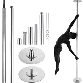 VEVOR Professional Dancing Pole, Spinning Static Dancing Pole Kit, Portable Removable Pole, 45mm Heavy-Duty Stainless Steel Pole